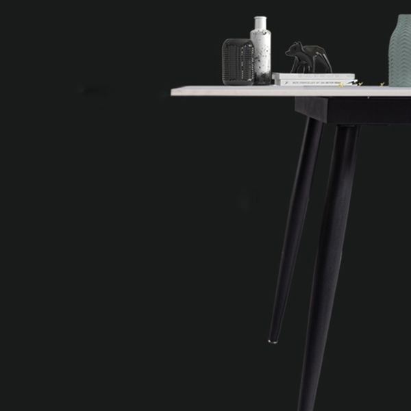 Rechteck zweifarbige Esstisch Sintered Stone Tisch Industrie mit 4 Beinen