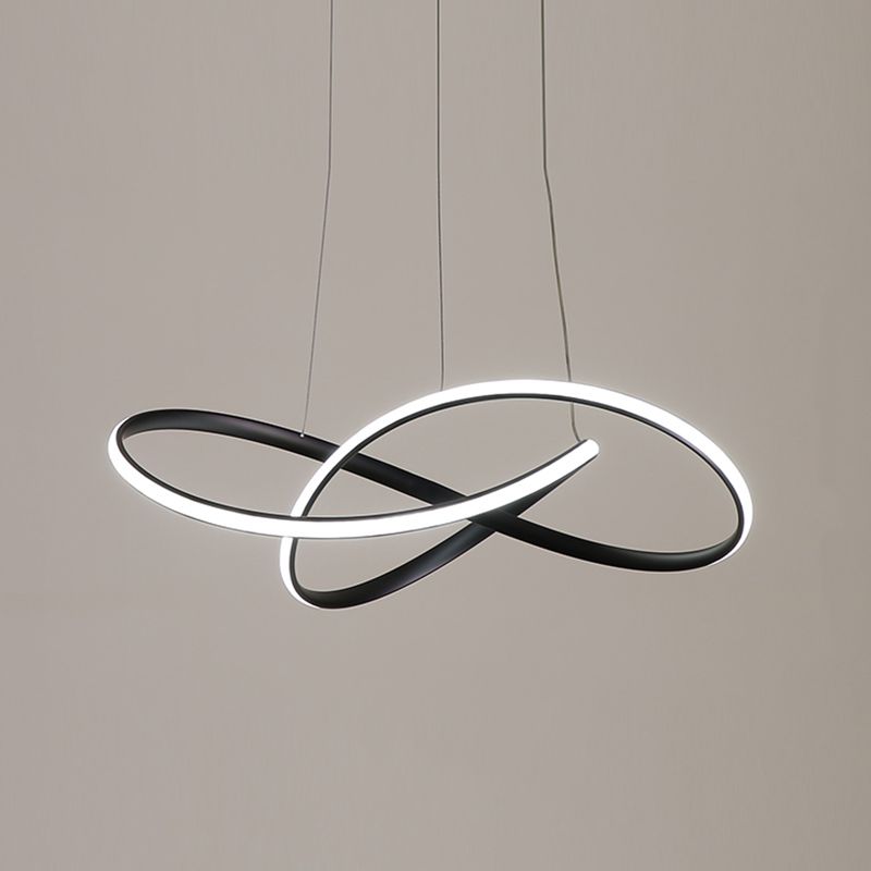 Moderne spiraalvorm Kroonluchter licht metaal 1 licht kroonluchter verlichtingsarmatuur