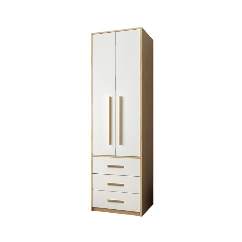 Hinged Wardrobe Cabinet with Garment Rod Contemporary Wardrobe Closet