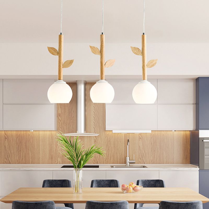 Branch Multi Light hangers moderne stijl hout 3 bollen