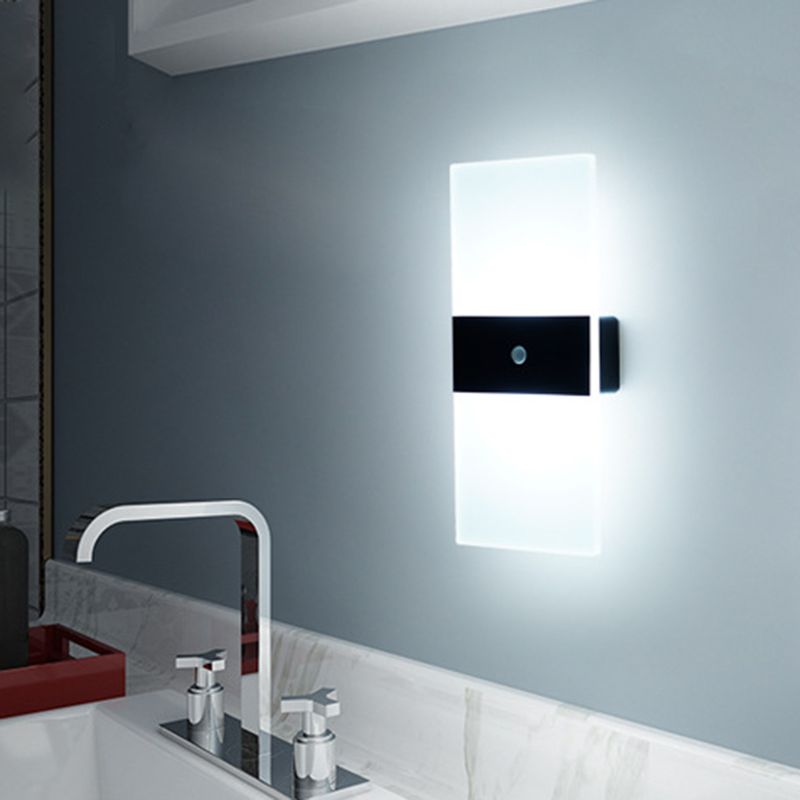 Luces de apliques de pared geométricos de estilo moderno 1 Lighting de montura de pared ligera en negro