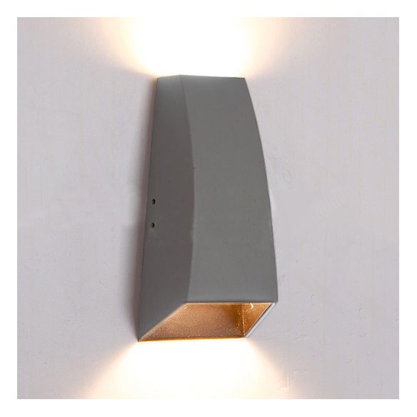 Lámpara de apliques de pared geométrica negra/gris estilo LED de aluminio LED de aluminio Luz de aluminio en iluminación blanca/cálida