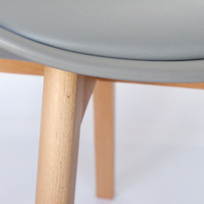Silla lateral de Beech Parsons escandinavo de bossons Sillas de comedor de cuero (juego de 2)
