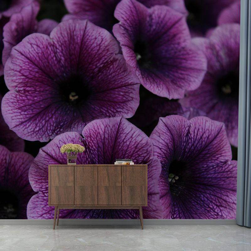 Petunia Blossom Mural Wall Paper Home Decorations for Kitchen Sitting Room