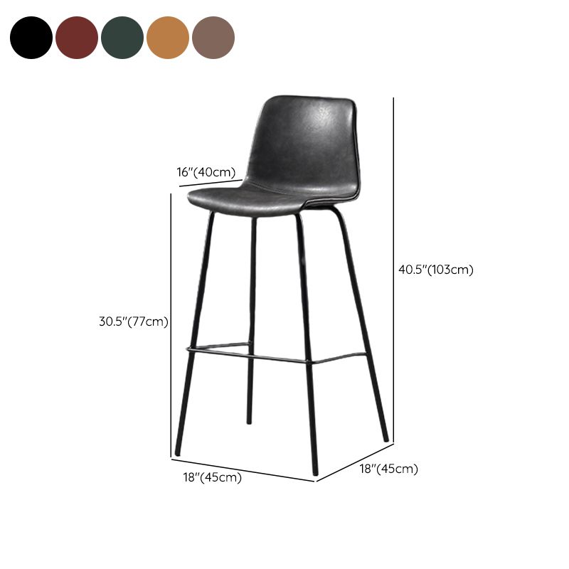 Modern Style Bar Stool Leather Backrest Counter Stool for Bristol