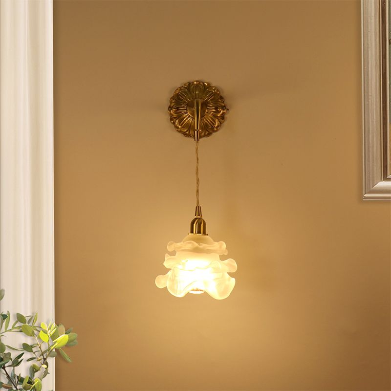 Modern Style Glass Wall Lamp Creative Wall Light Sconce for Bedroom