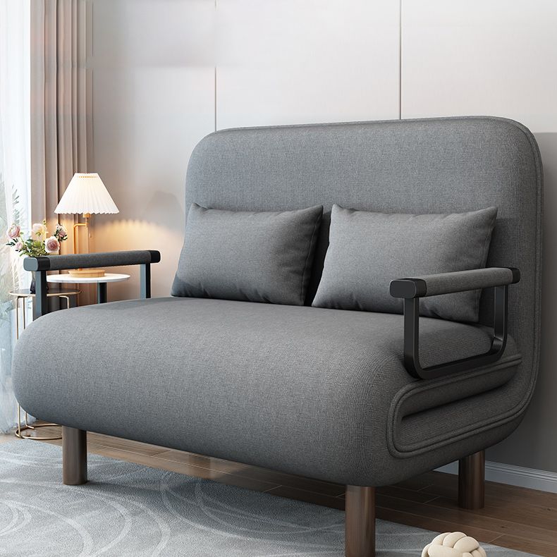 Scandinavian Pillow Included Futon Frame Square Arms Convertible Sofas