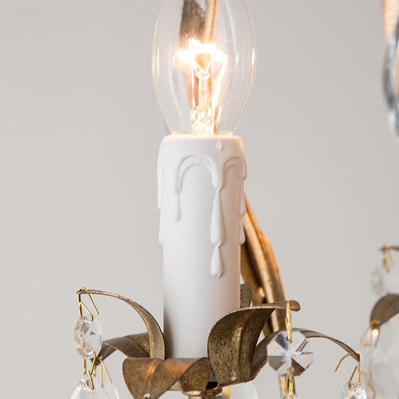 12.2 "Light de lustre en cristal de style rustique vintage
