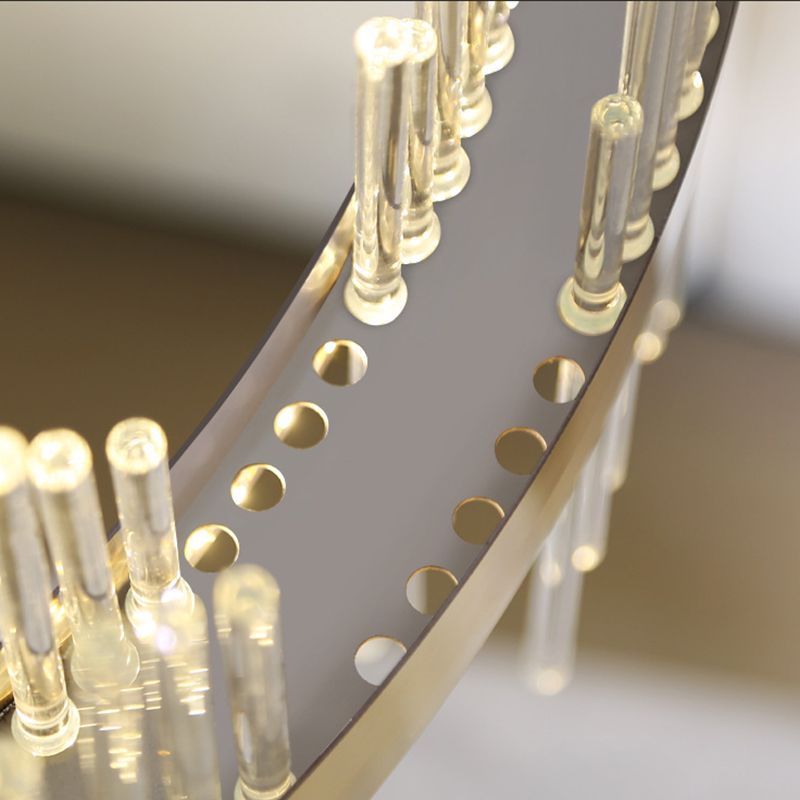 Luci a soffitto cilindriche a sospensione Lampada sospesa in stile di lusso moderno