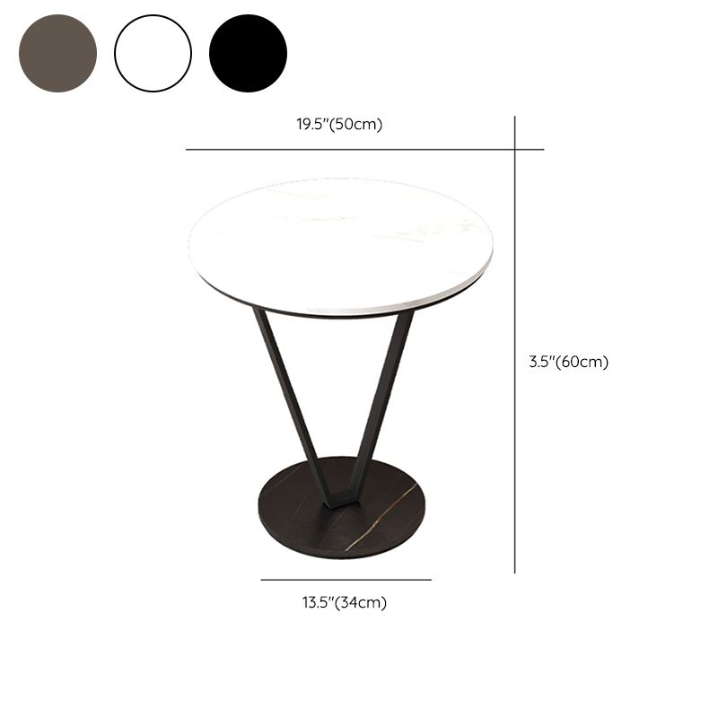 23.6" Tall Cross Legs Side Table Modernistic Metal Side End Snack Table
