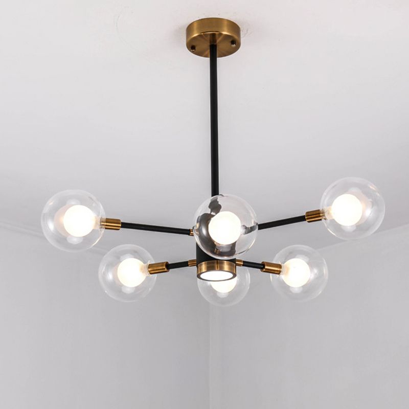 Transparent Glass Globe Shade Molecular Chandelier Spotlight Design Contemporary Simplicity Style Lighting Pendant