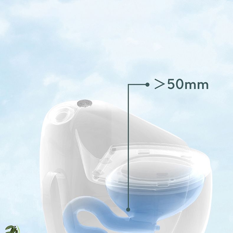 1-Piece Flush Toilet 1.2/1.6 GPF Elongated Toilet Bowl for Bathroom