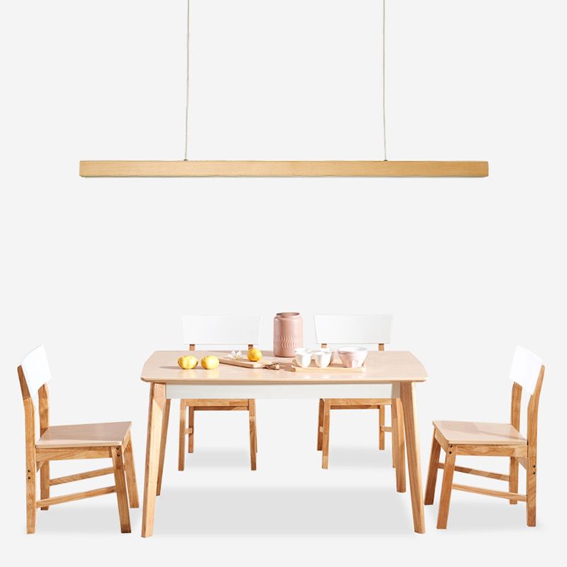 Modern Pendant Lighting for Kitchen Island Linear Island Lighting in Wood