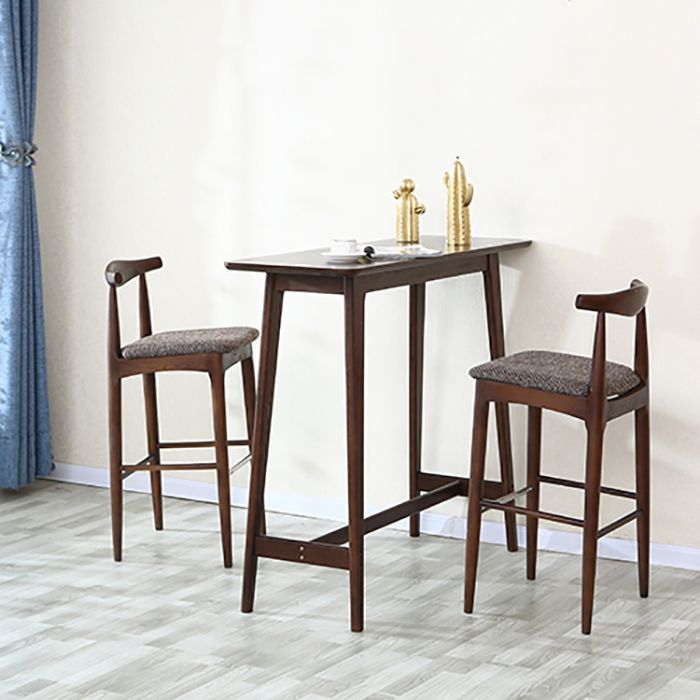 Solid Wood Counter Height Dining Table Modern Patio Bar Table