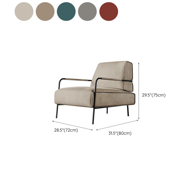 Cushion Back Vanity Armchair Basic Four Leg Chair with Cushion
