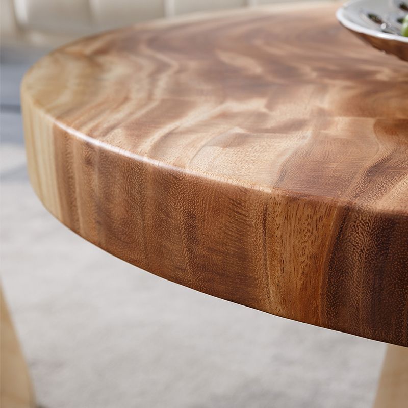 Contemporary Coffee Table Brown Pedestal Coffee Cocktail Table