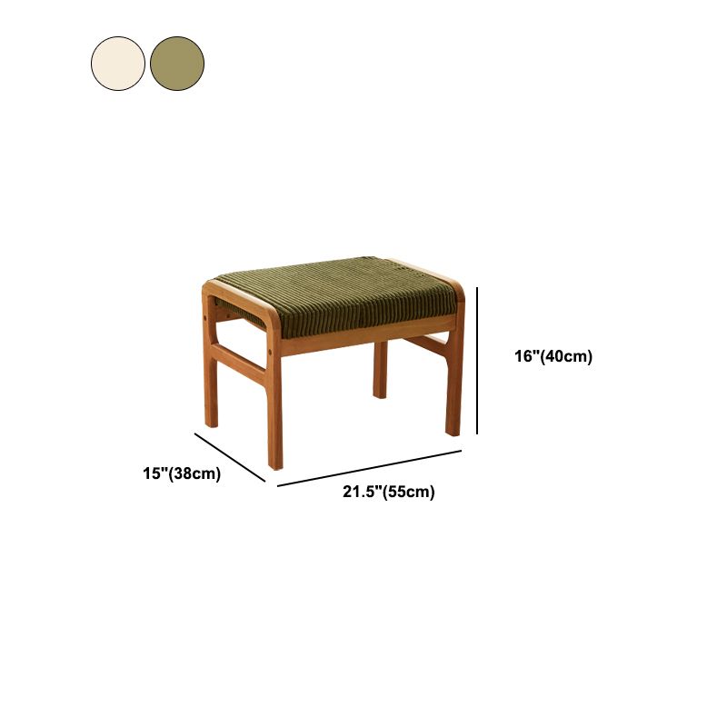 Suede and Solid Wood Rocking Chair with Padded Seat Rocker Chair Removable Cushions