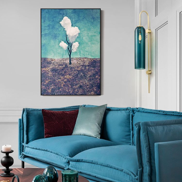 Gooseneck Sconce Light Fixture Minimalist-Style Glass Wall Mounted Light Fixture