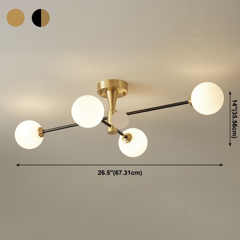 Modern Style Spherical Shape Chandelier Lights Glass Pendant Lights