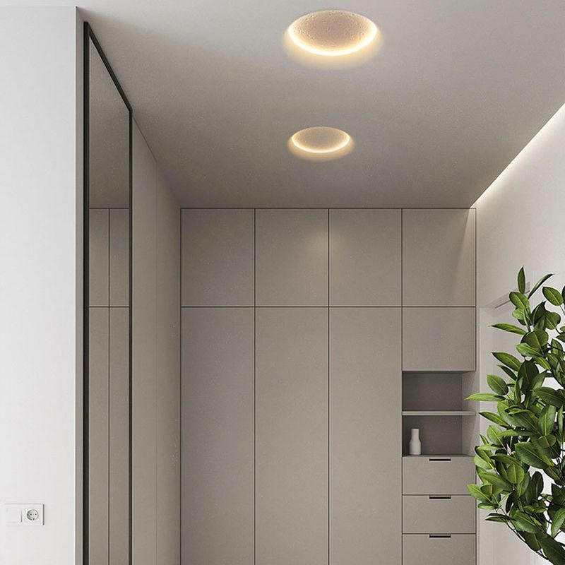 1 Light Circular Wall Mounted Lamps Modern Gypsum Wall Mount Lamp