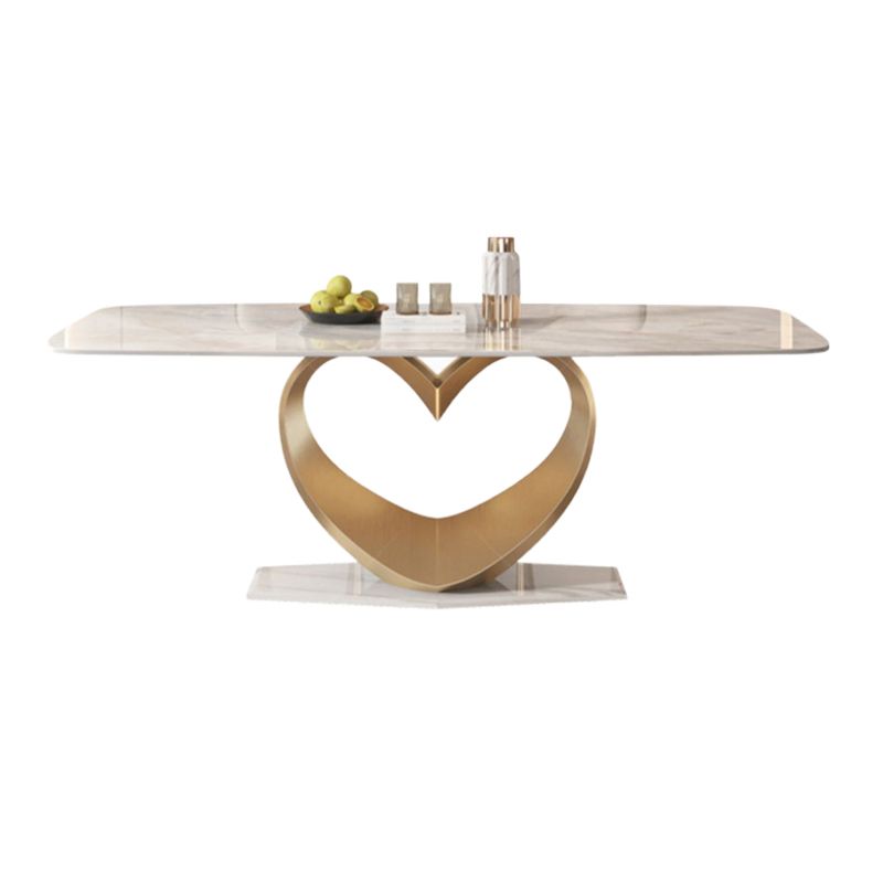 Glam Style Sintered Stone Dining Set Rectangle 1/2/4/5/7/9 Pieces Dining Set