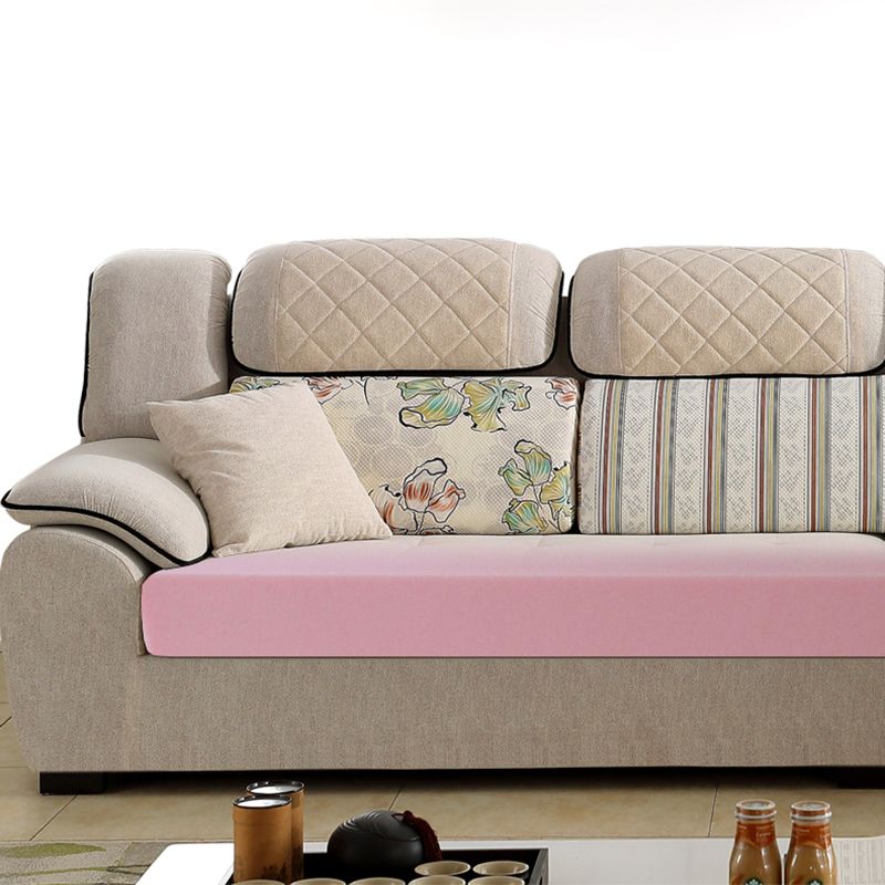 Cotton Blend and Faux Leather L-Shape Reversible Furniture Sectionals