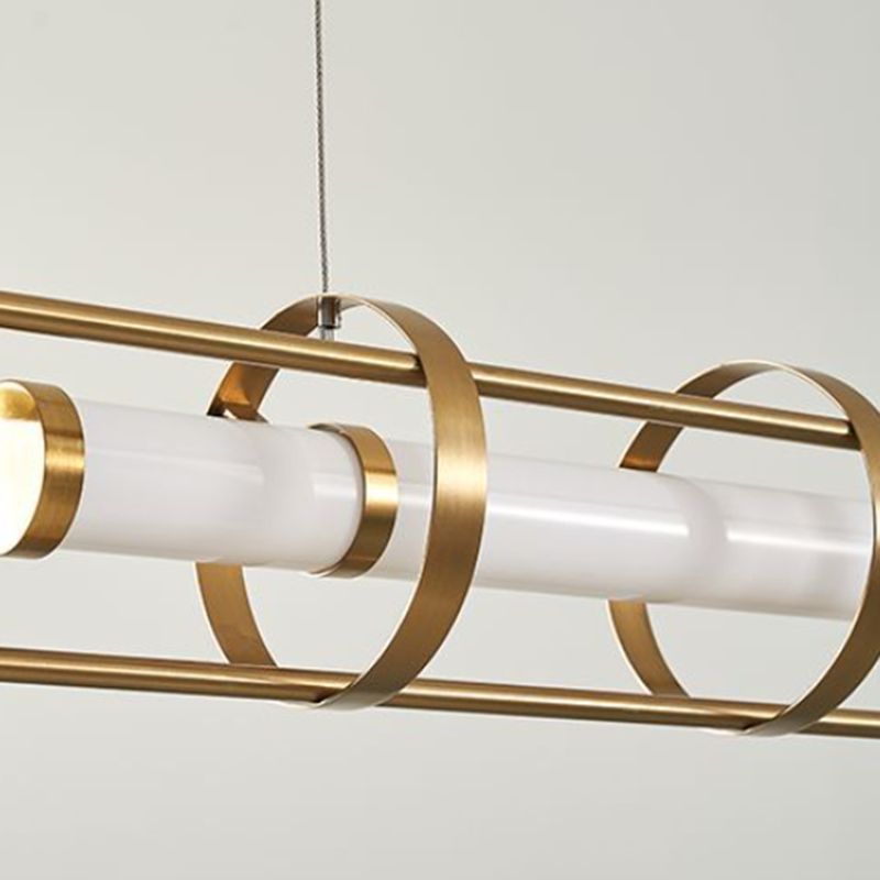 Kitchen Glass Shade Ceiling Pendant Light Modern Gold Shade Chandelier Lamp