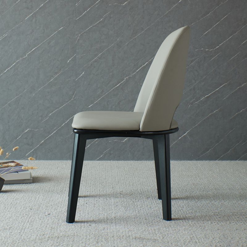 Industrial Home Indoor Chair Solid Wood Legs Dining Armless Chair