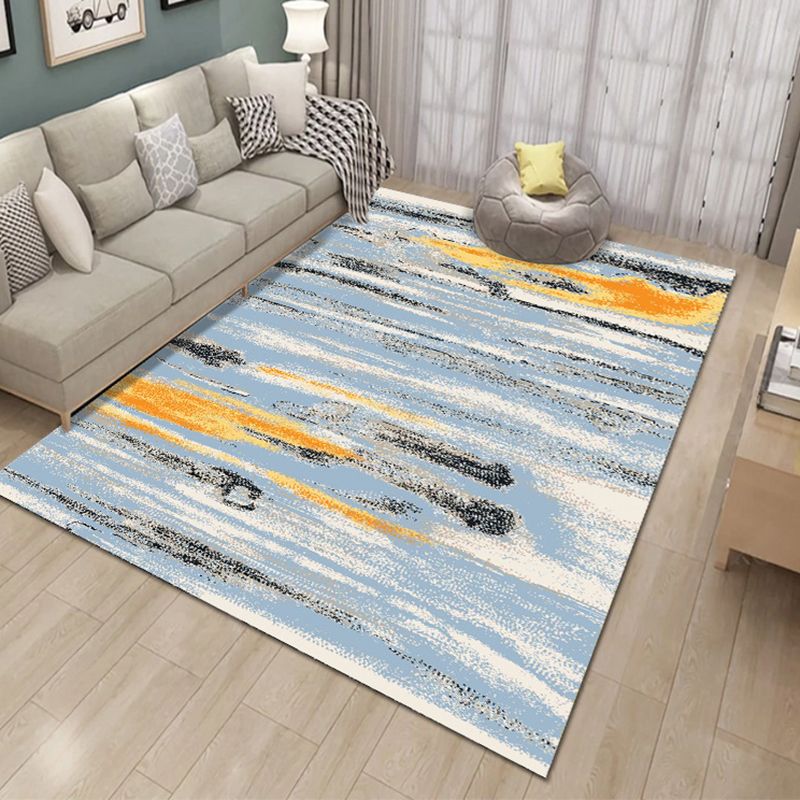 Modern Carpet Funky Abstract Print Carpet Polyester Carpet with Non-Slip Backing