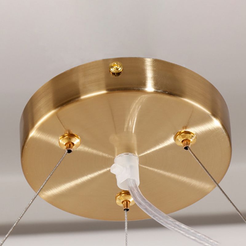 Modern Dining Chandelier Light Round Glass Shade Ceiling Hanging Light