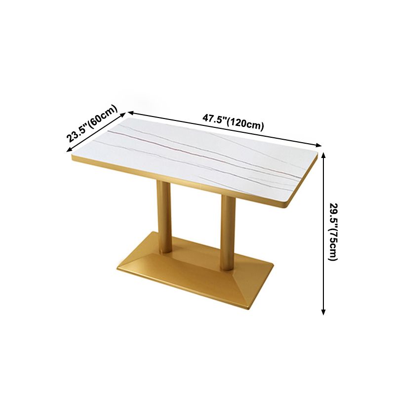 Mesa de lujo tradicional de metal con base de pedestal para cocina y comedor