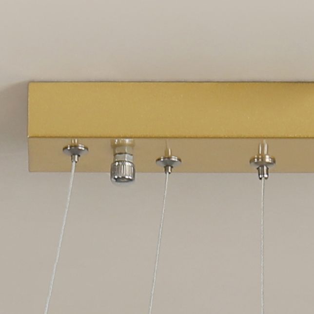 3 Light LED Linear Ceiling Chandelier Postmodern Dining Room Pendant Light