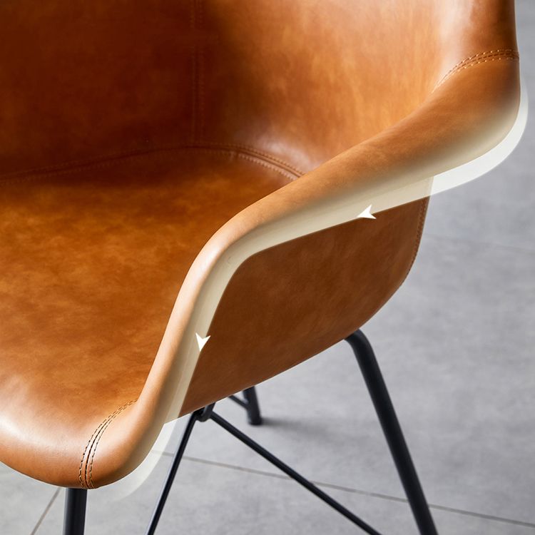 Contemporary Metal Dining Chairs Upholstered Linen Fabric Dining Chair for Restaurant