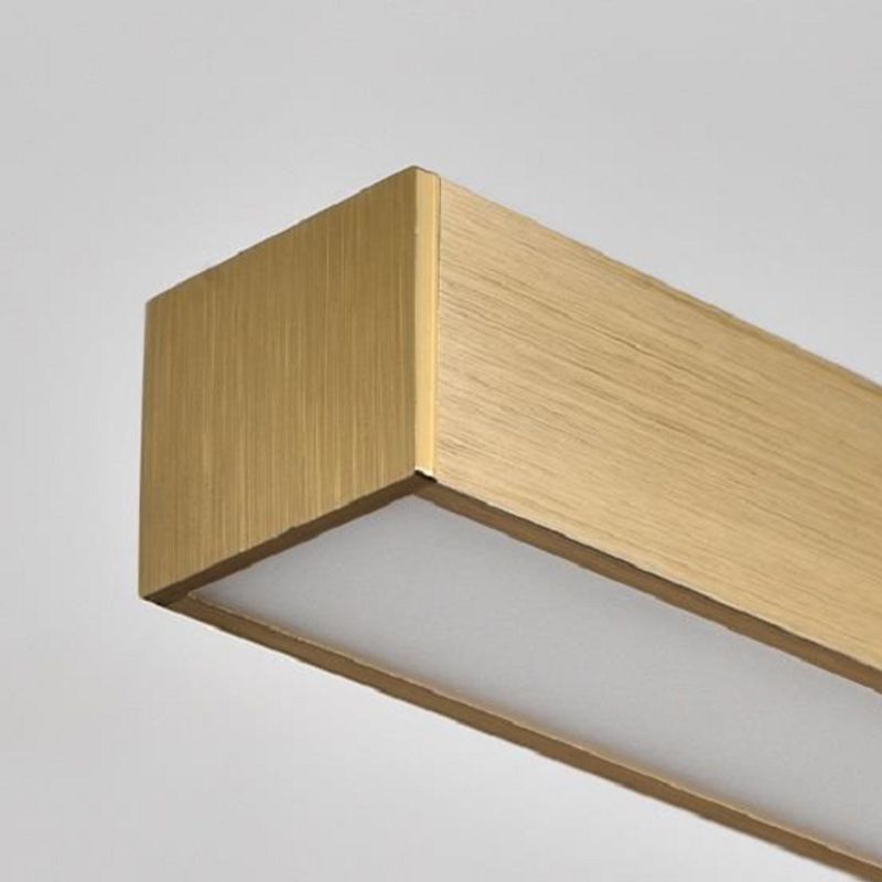 Gold Island Light 1-Light LED Island Hanging Lamp with Acrylic Shade for Living Room