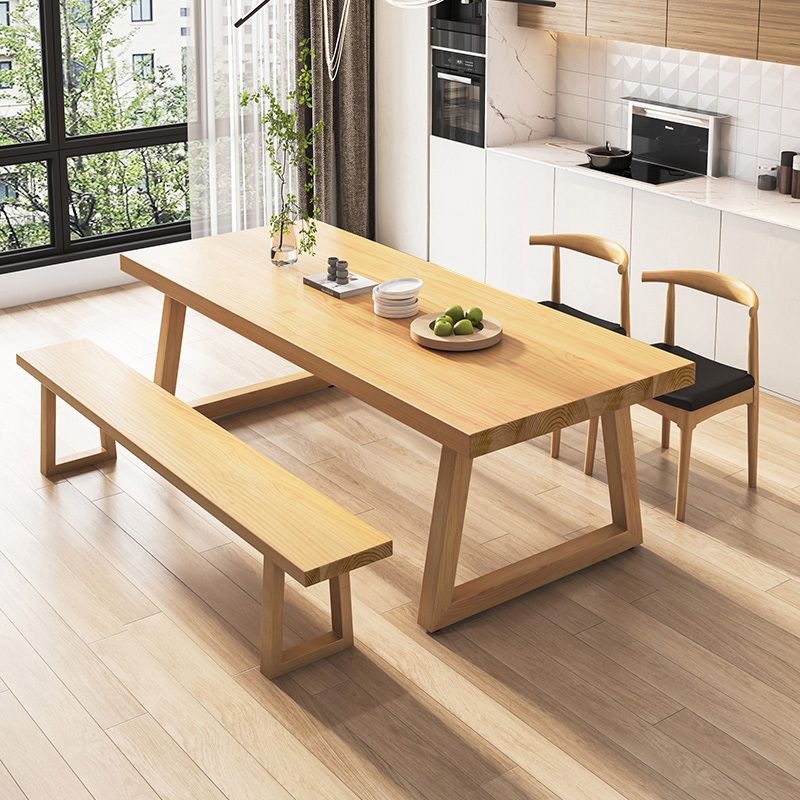 Modern Solid Wood Furniture 1/2/4/5/7 Pcs Standard Height Dining Room Table Set