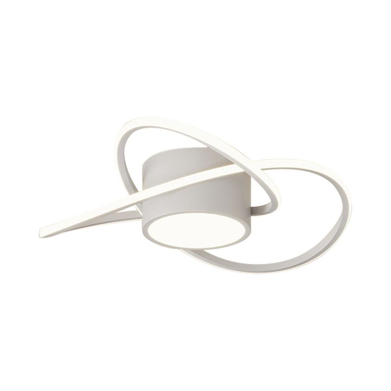 White Flush Mount Lighting Modernism Metal Ceiling Light for Home