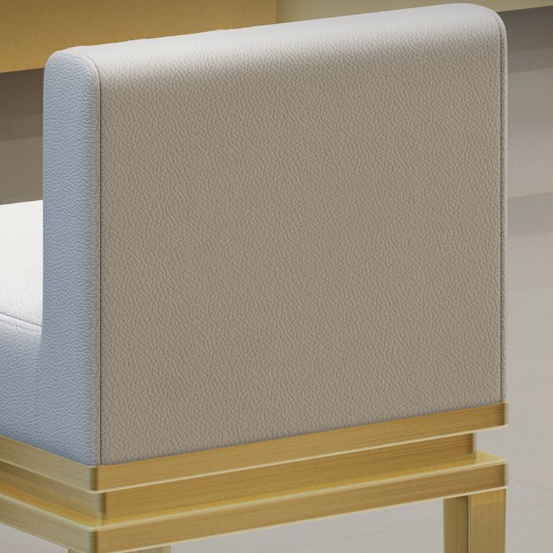 Glam Upholstered Counter Height Stool Metal Bar Stool for Kitchen