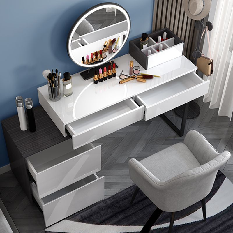 Contemporary Vanity Dressing Table Set 4 Drawer Makeup Vanity Desk Table
