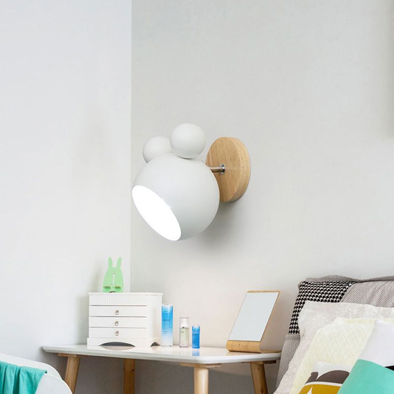 Metal Semicircle Wall Mounted Light Fixture Nordic Style Hanging Ceiling Light for Bedroom