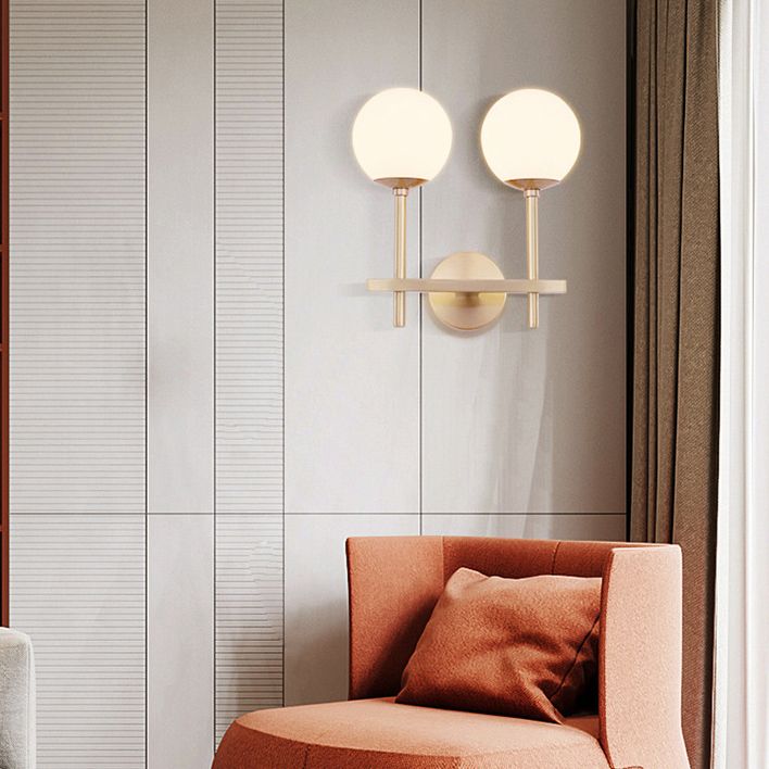 Creative Vanity Lighting Simple Glass Wall Light Sconce for Washroom