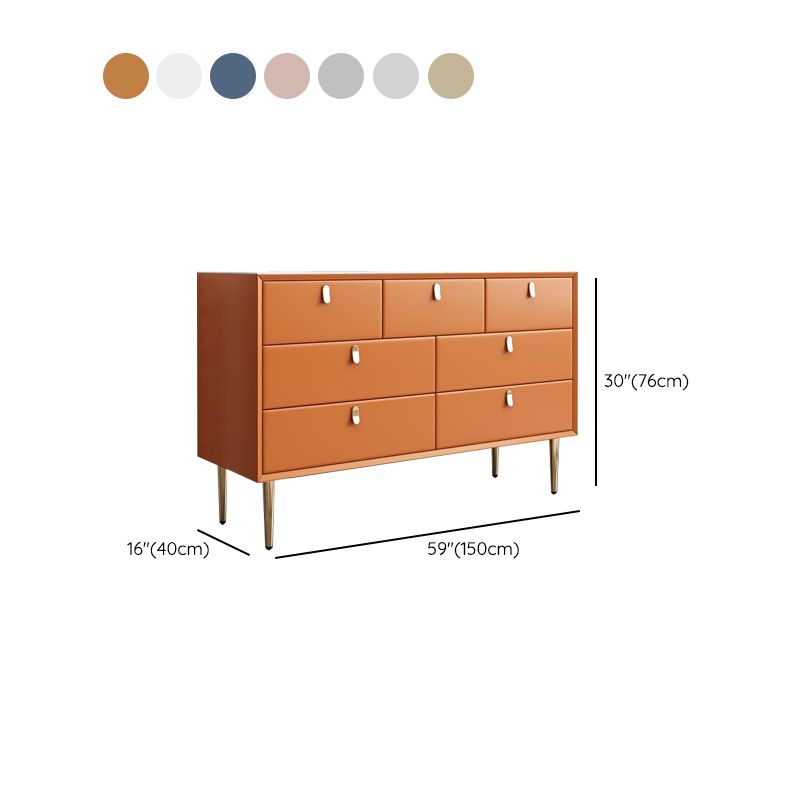 Classic Glam Storage Chest Stone Dresser with 5/6/7 Drawers , 15.6 Inch Width