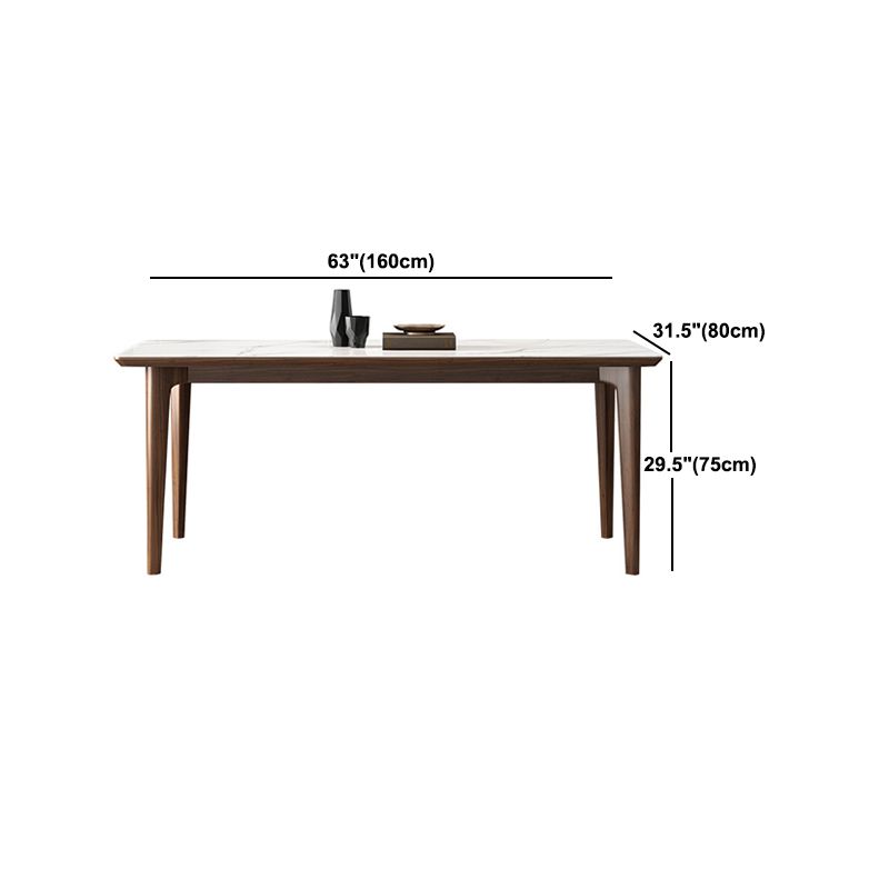 Modern Style Sintered Stone Dining Set Wood 1/3/4/5/7 Pieces Dining Set for Dining Areas