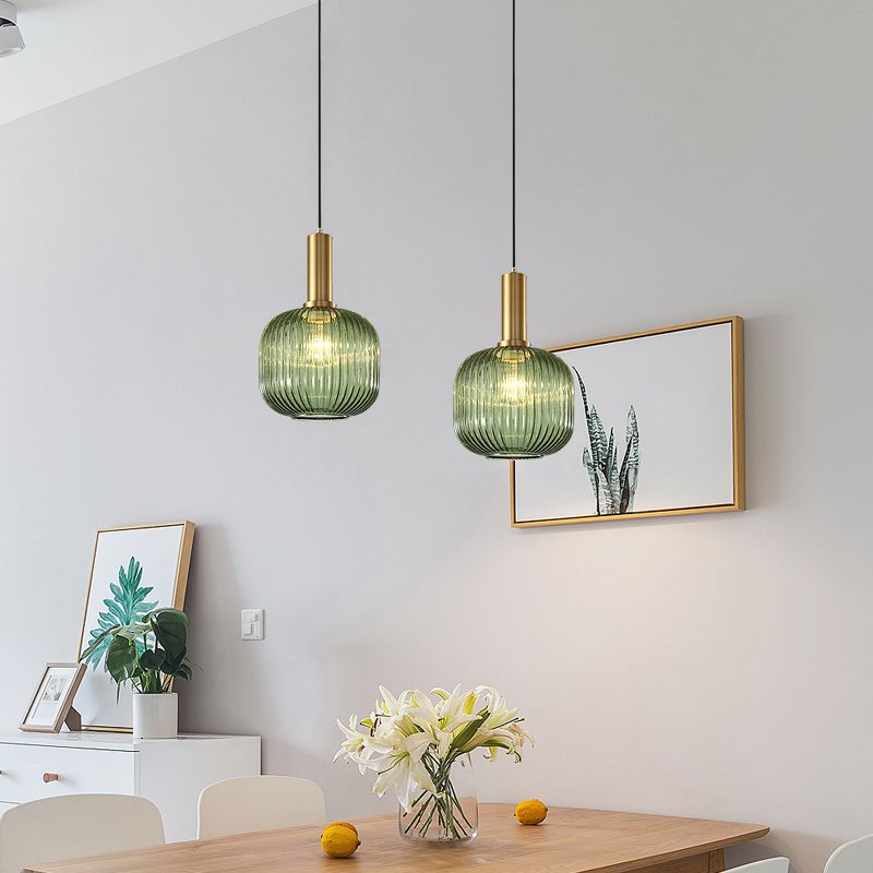 Modern Style Minimalist Hanging Light Glass Shade Pendant Lighting Fixture