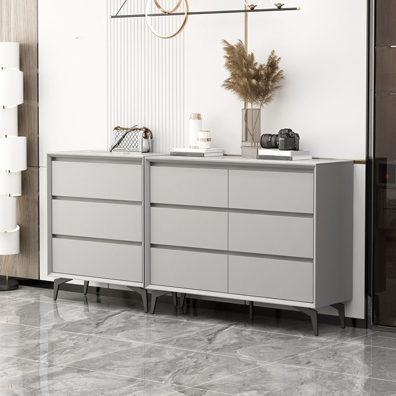 15.6-inch Width Modern Storage Chest Stone Dresser with 3/6 Drawers