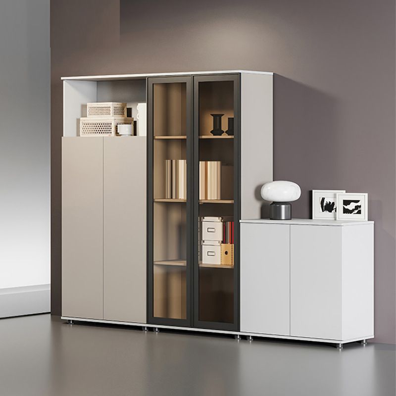 Modern Filing Cabinet Wood Adjustable Storage Shelves Cabinet for Office