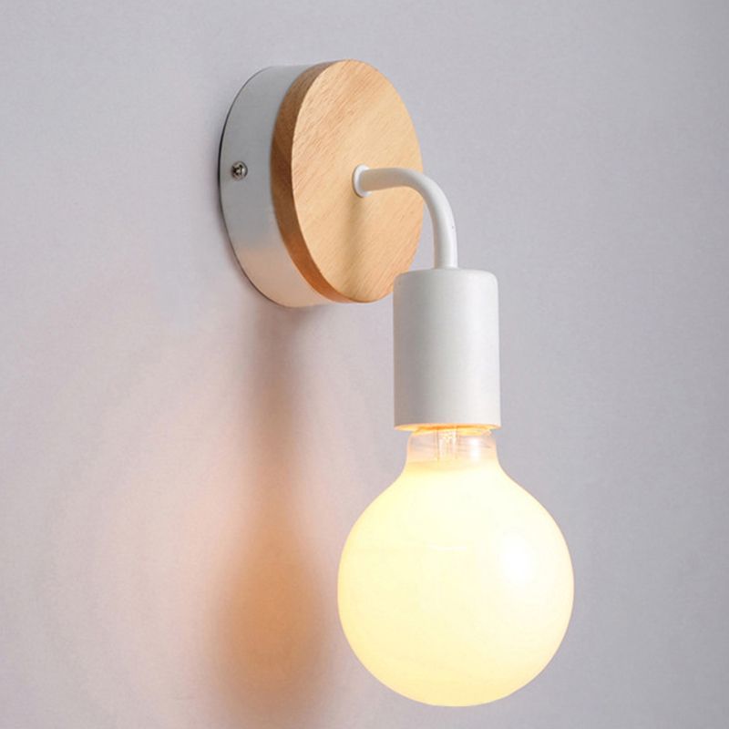 Moderne nackte Zwiebelwandhalterung Holzwandmontage Beleuchtung für Badezimmer