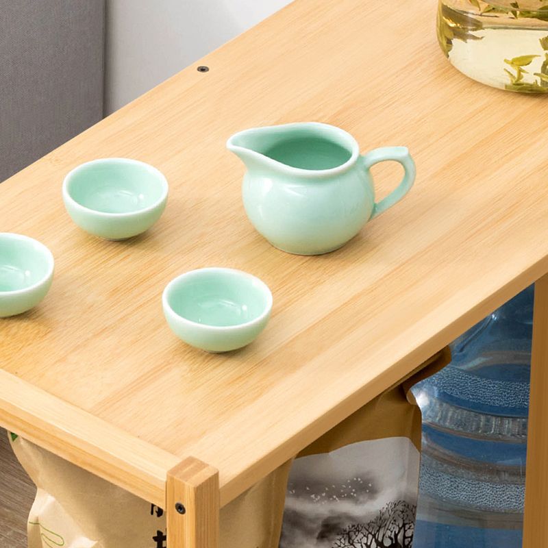11" Wide Contemporary Corner Table Wood Natural Accent Side Table