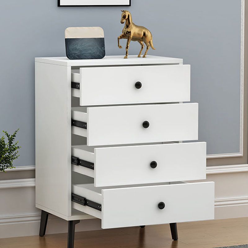 Bedroom Wood Storage Chest Contemporary Vertical Soft-Close Dresser with Drawers