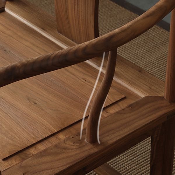 Modern Kitchen Dining Chair Solid Wood Open Back Dining Chair