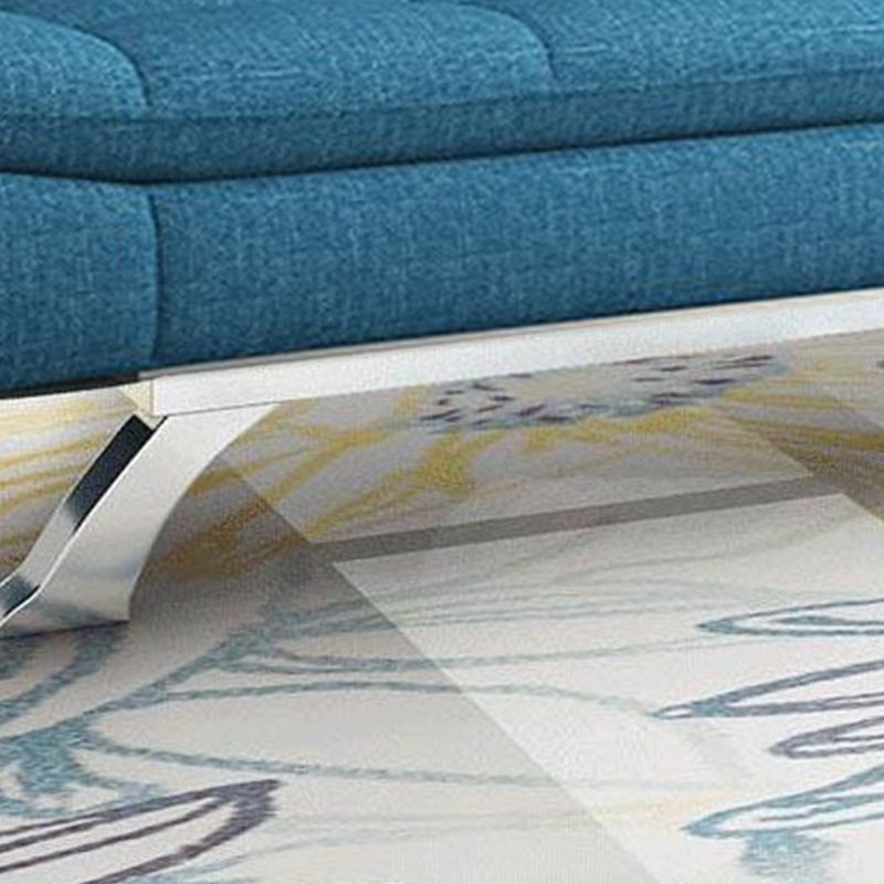 Cotton Blend Armless Sleeper Sofa Modern Tufted Back Sofa Couch